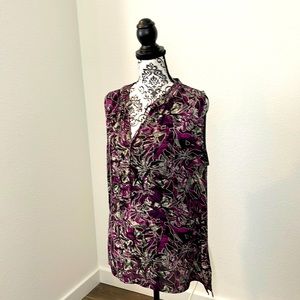 Séjour Women’s Floral black and purple Sleeveless blouse